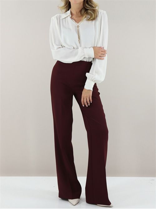 Blusa con arricciature e catena Oval T TWINSET | TP2291/00381